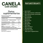 Nature'S Bounty Cinnamon con Cromo 2000 Mg | 60 Capsulas #3