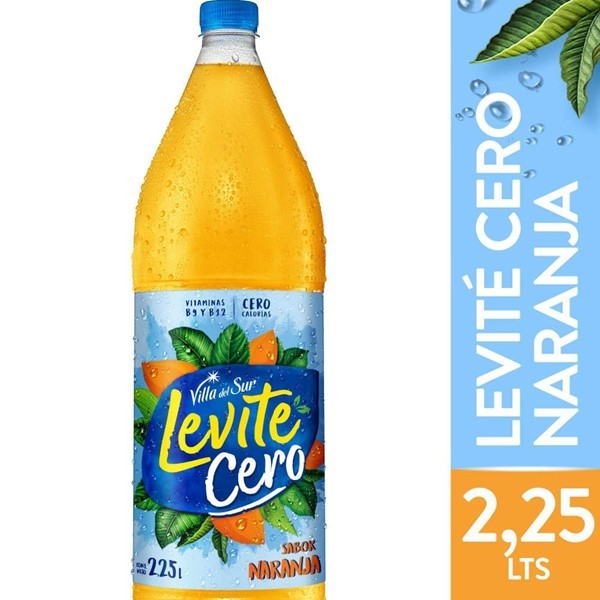 Agua Saborizada Villa Del Sur Levite Naranja Cero Sin Gas 2.25 L #1