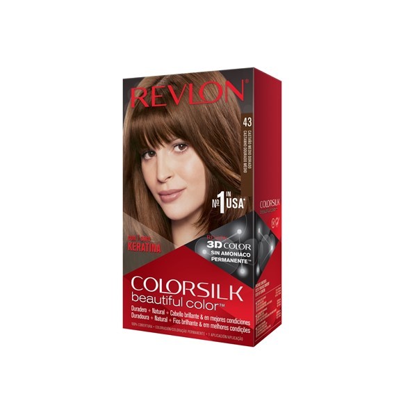 Colorsilk Kit Coloracion 43 Castaño Dorado 43 Castano Medio Dorado #1