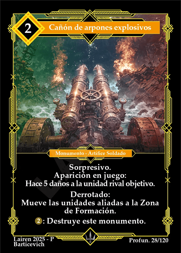 028 Cañon De Arpones Explosivos - Coste 2