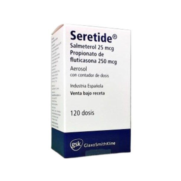 Glaxo Smithkline Seretide Fluticasona + Salmeterol 25 / 250 Mcg Aerosol x 120 Dosis #1