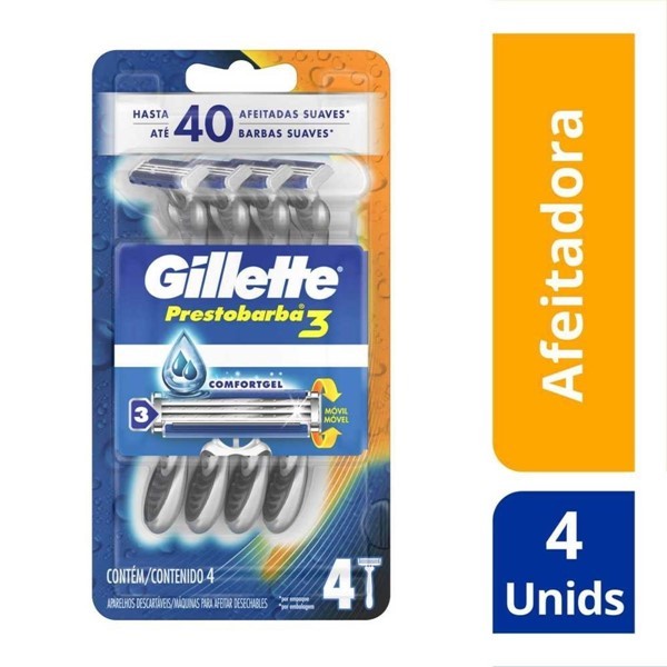 Máquinas de Afeitar Gillette Prestobarba3 Desechables x 4 un alt
