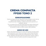 Dermaglos Protector Solar Facial Crema Compacta Fps 50 Con Color Tono 2  10 gr #6
