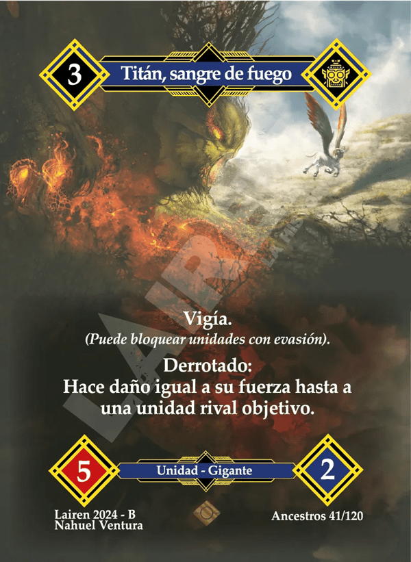 041 Titan, Sangre De Fuego Full Art - Coste 3