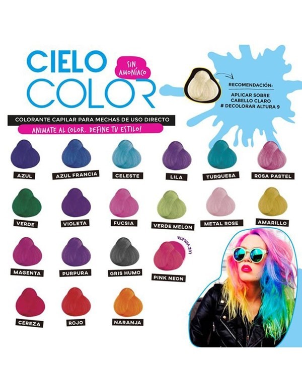 Otowil Tintura Semi Permanente Cielo Color Fantasía Metal Rose alt