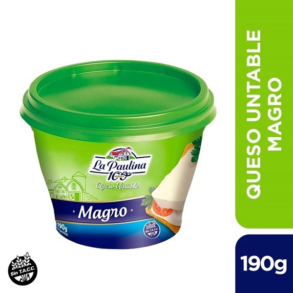 Queso Untable La Paulina Saborizado Fundido Magra Pote 190 G #1