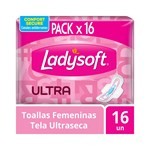 Toallas Femeninas Ladysoft Ultra Delgadas Tela Seca 16 uni #1