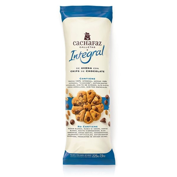 Galletas Integrales Cachafaz Avena Y Chips De Chocolate X 225 G