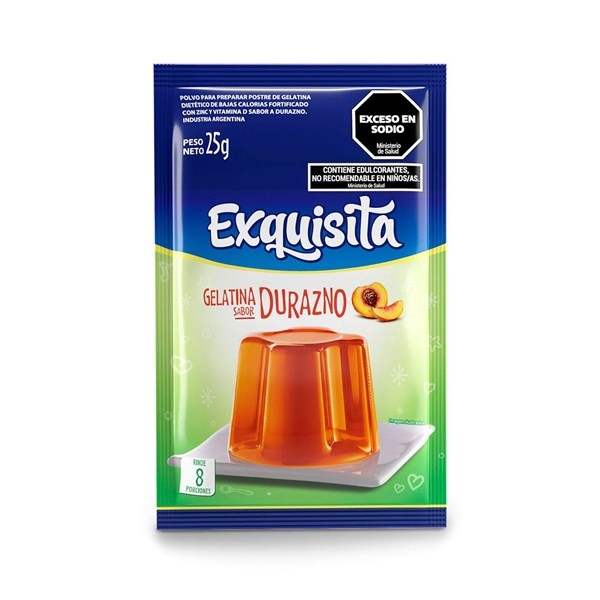 Gelatina Light Exquisita De Durazno 25 G. #1