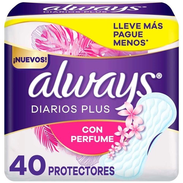 Protectores Diarios Always Plus Con Perfume 40 #1