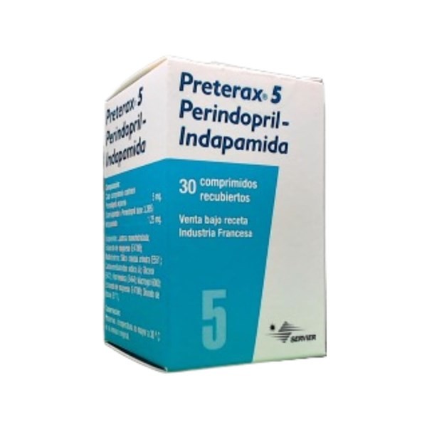 Servier Preterax 5 Perindopril + Indapamida 5 / 1.25Mg x 30 Comp Recubiertos #1