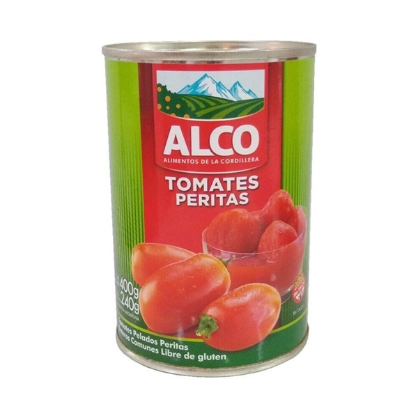 Tomate Perita Pelado Alco 400 G.