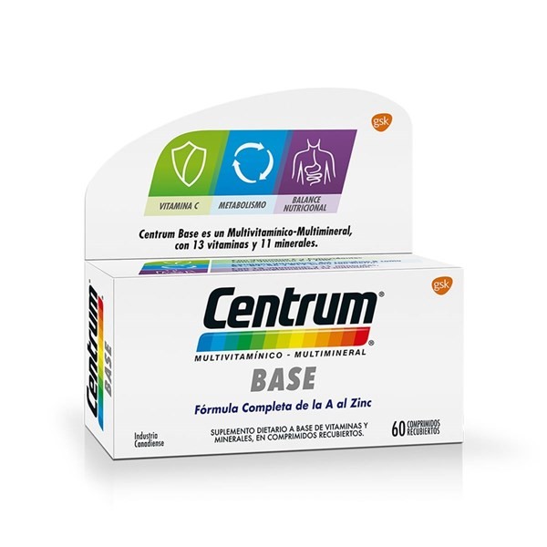 Centrum Base Multivitamínico Multimineral Suplemento x 60C alt