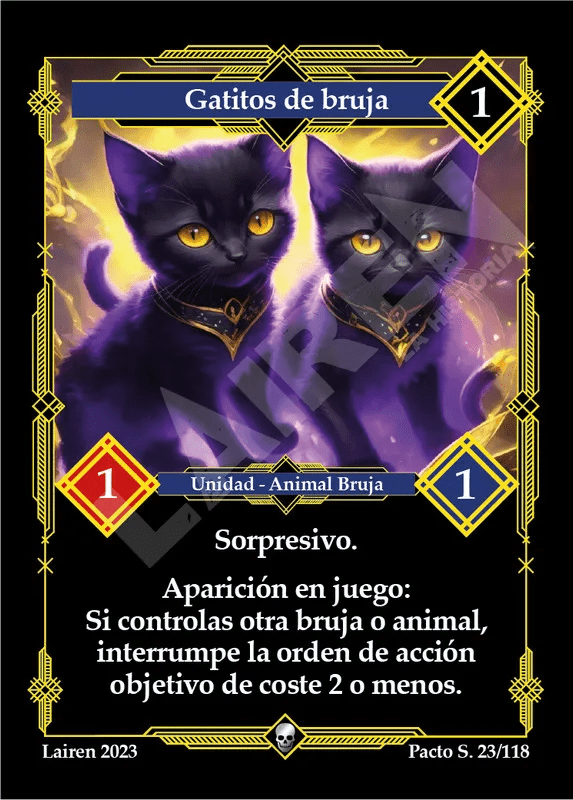 023 Gatitos De Bruja 1ra Edicion - Coste 1