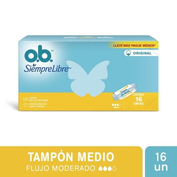Ob Tampones Canal Curvo Medio 16 Unidades #1