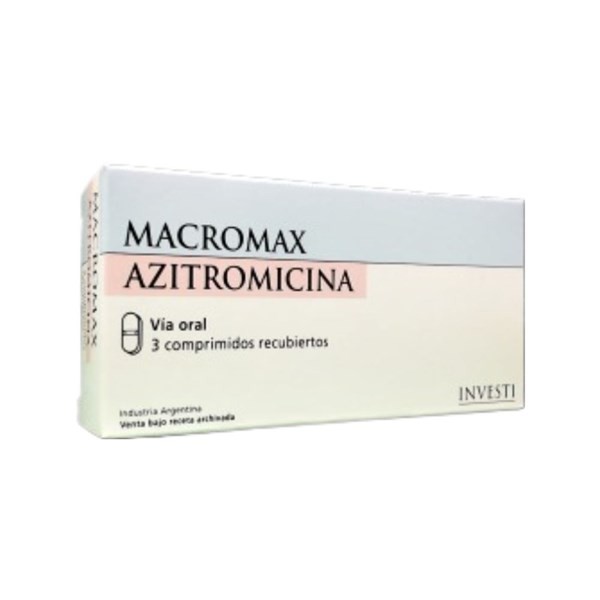 Siegfried Macromax 500 Azitromicina 500 Mg x 3 Comp #1