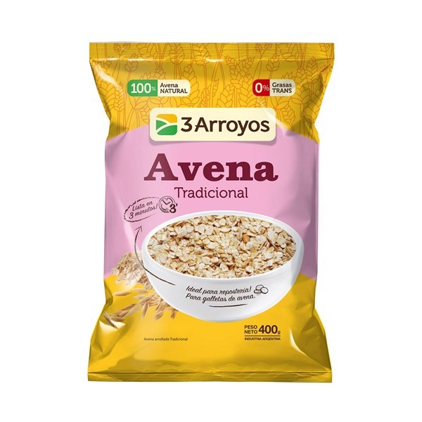 Avena Tradicional 3 Arroyos Bolsa 400 g. #1