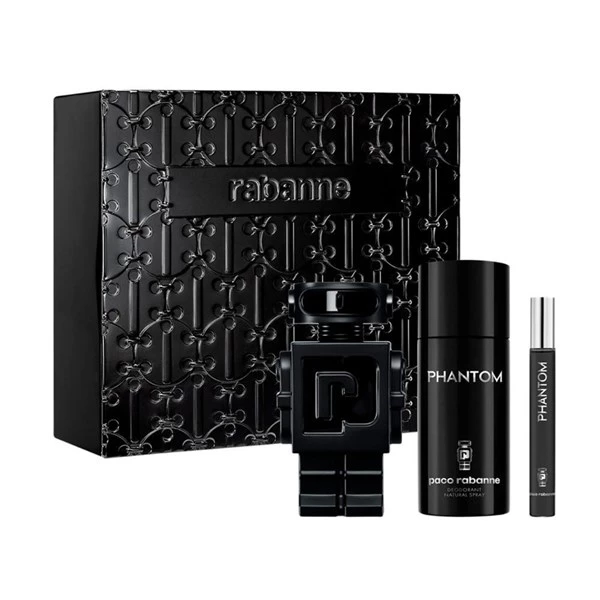 Rabanne Set Phantom Parfum 100 ml + Travel Size + Deo Tamaño 3 Unid