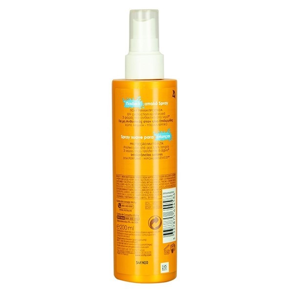 Protector Solar Vichy Idéal Soleil Spray Suave Niños Rostro Y Cuerpo Fps 50+ x 200 ml alt