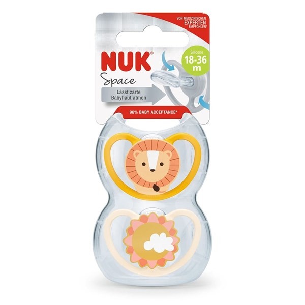 Nuk Chupete Space T3 Leon/Sol (2 Unidades) alt