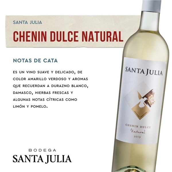 Vino Blanco Santa Julia Chenin Dulce Natural 750 Cc alt