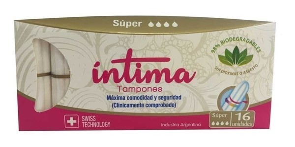 Intima Tampones Máxima Comodidad Y Seguridad Super 16U Unico
