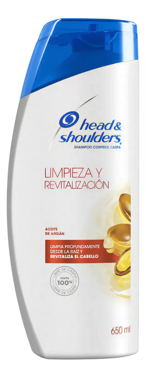 Shampoo Head & Shoulders Limpieza Y Revitalización Aceite de Argán 650 ml #1