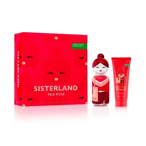 Benetton Set Sisterland Red Rose EDT 80 ml + Body Lotion 75 ml #1