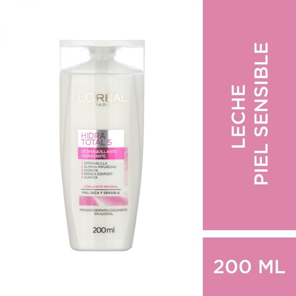 Leche Limpieza Piel Seca Sensible Hidra Total 5 |L´Oréal Paris |x 200 ml #1