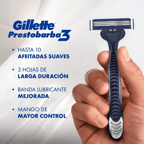 Máquina de Afeitar Gillette Prestobarba 3 descartable 8 Uds alt
