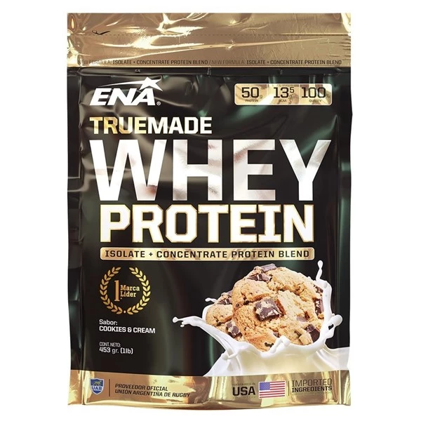 Ena Suplemento Deportivo Whey Protein Sabor Cookies & Cream 453 gr