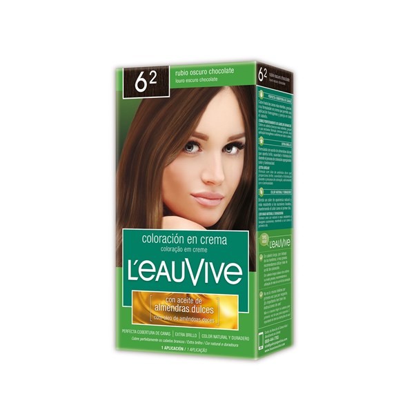 Coloración Leau Vive Kit N 6.2 Rubio Oscuro Chocolate x 1 uni #1