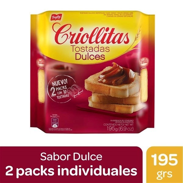 Tostadas Dulces Criollitas x 195 gr #1