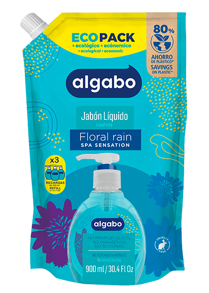 Algabo Jabón Líquido Repuesto Floral Rain