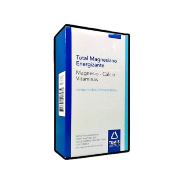 Temis Lostaló Total Magnesiano Energizante Magnesio + Asoc x 24 Comp Efervescentes