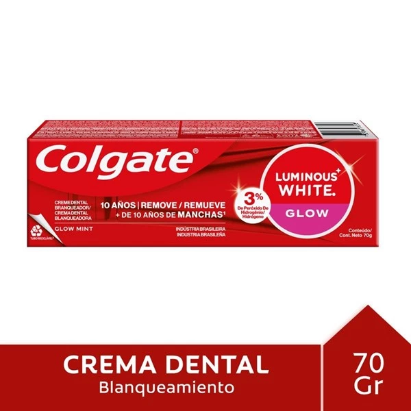 Colgate Crema Dental Luminous White Glow 70 gr
