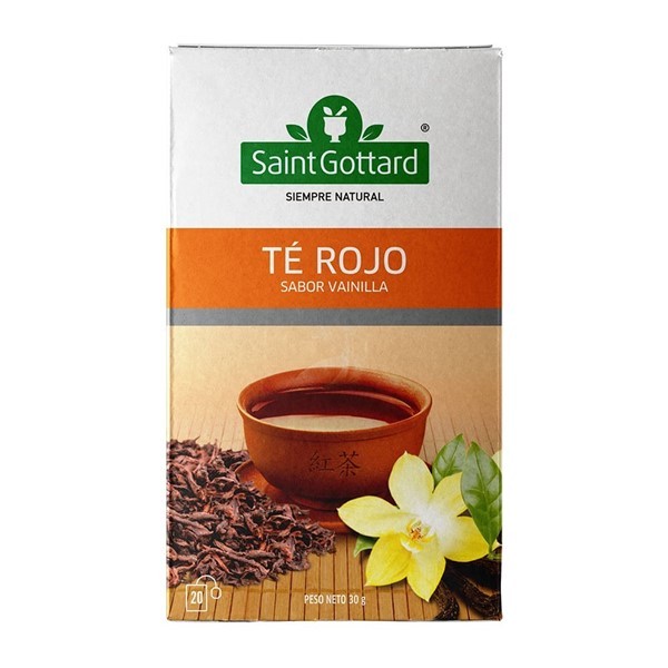 Té Rojo Saint Gottard Sabor Vainilla x 20  Saquitos