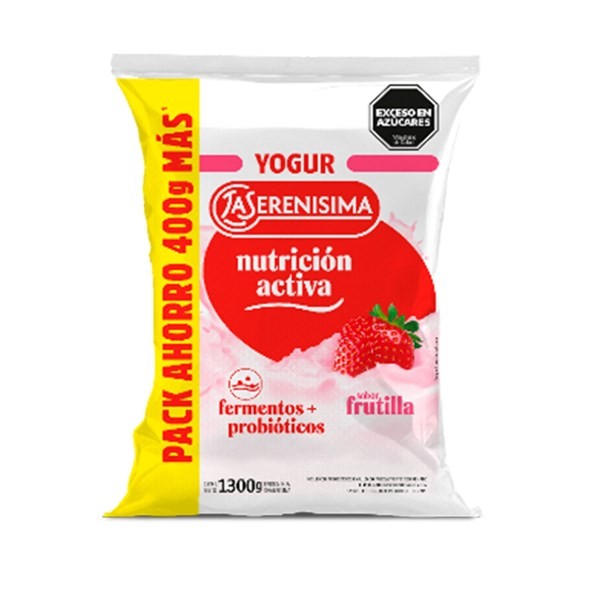 Yogur Bebible la Serenísima Sabor Frutilla en Sachet 1300 Grs #1