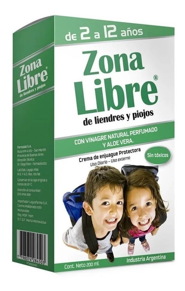 Zona Libre Para Liendres Y Piojos Crema Enjuague 200 ml alt