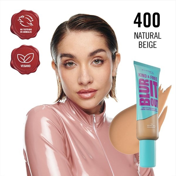 Base Rimmel Kind & Free Matte x 30 ml Color 400 natural Beige alt