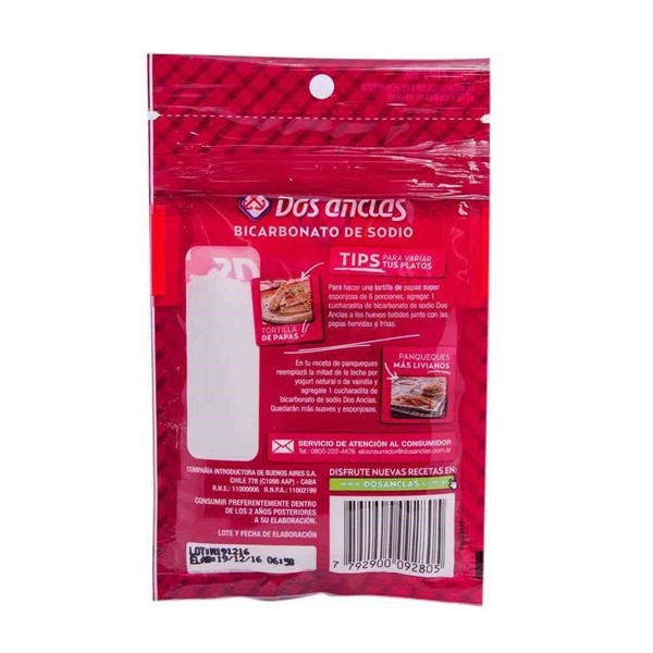 Bicarbonato De Sodio Dos Anclas 25 Gr alt