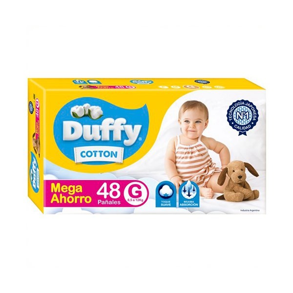 Pañales Talle G Duffy Pack Ahorro 48 Uni #1