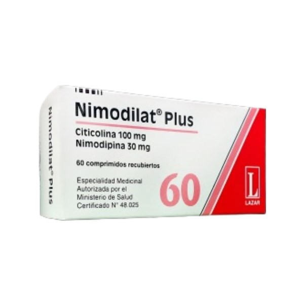 Lazar Nimodilat Plus Nimodipina + Citicolina x 60 Comp Recubiertos #1