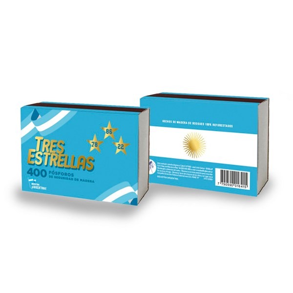 Fósforos Tres Estrellas x 400 uni