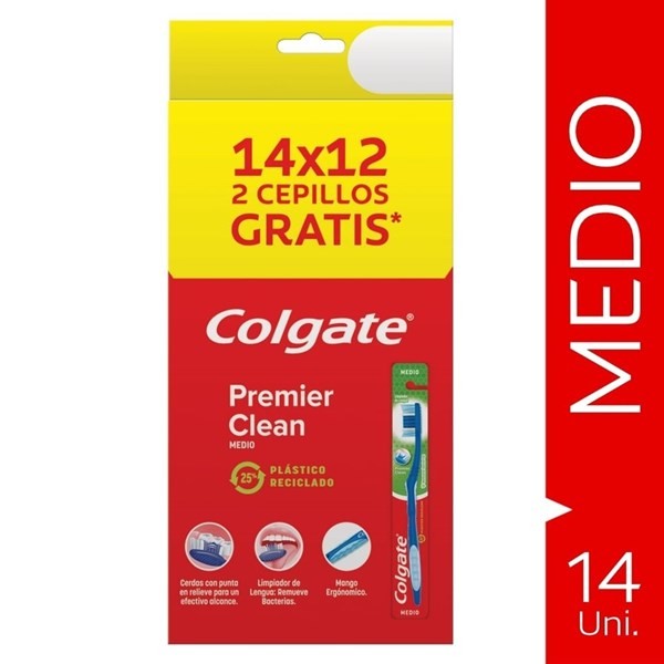Colgate Cepillo Dental Premier Clean 14 x 12 Pack #1