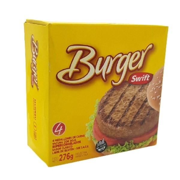 Medallon Swift De Carne Vacuna Con Soja Cong. X 4u #1