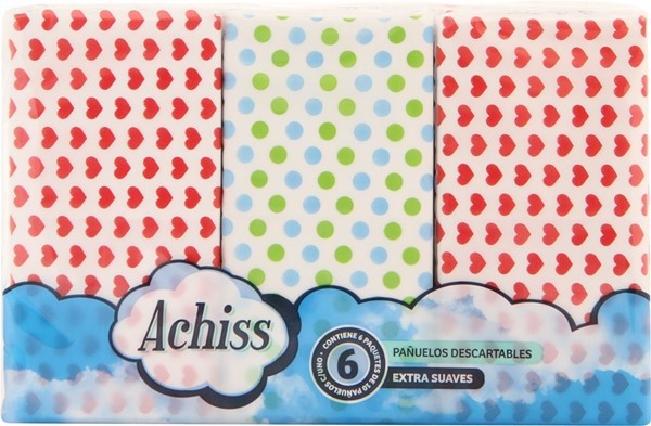 Achiss Pañuelos Descartables Extra Suave 6 x 10 un C/U