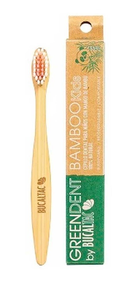 Bucal Tac Green Dent Cepillo Bamboo P/Niños #1