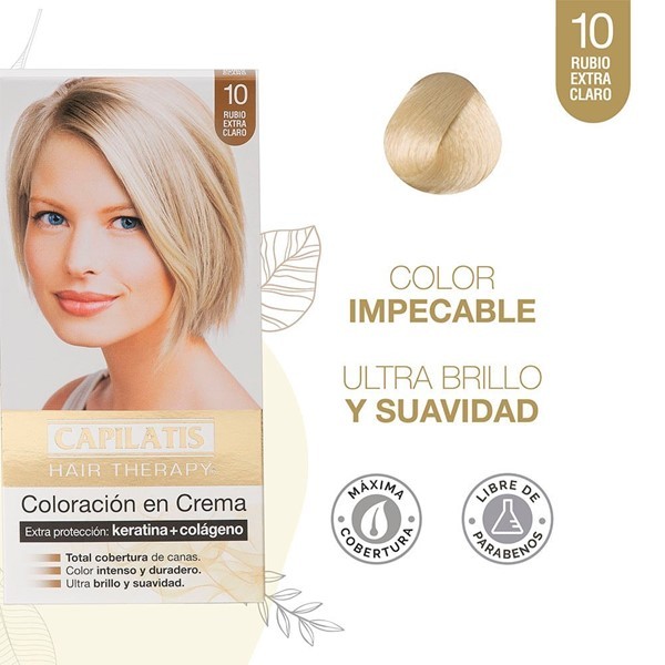 Capilatis Kit Coloración en Crema Rubio Extra Claro N°10 alt
