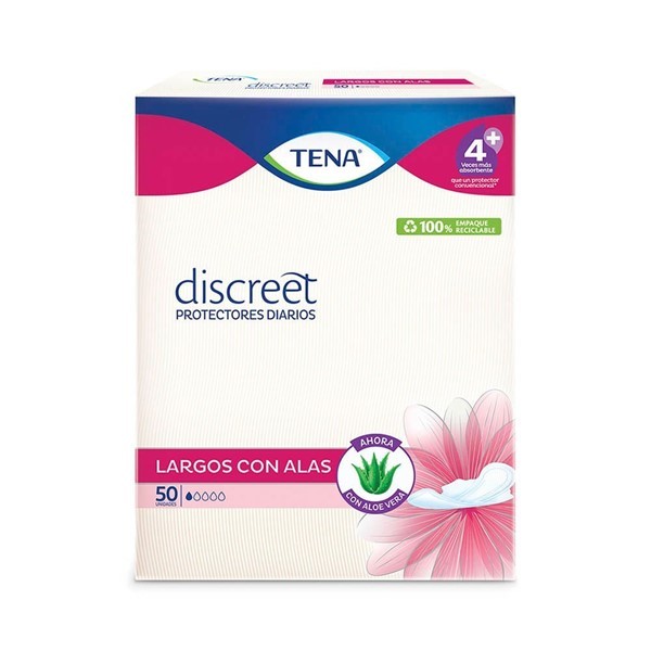 Protector Diario Tena Largos Alas Aloe Vera 50 #1